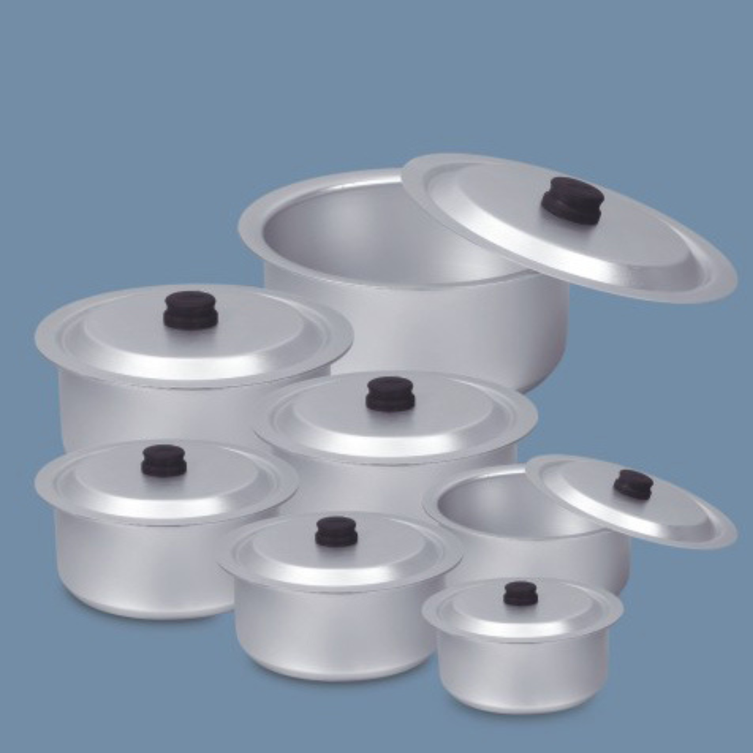 Sonex Anodized Cooking Pot Set Of 6 Pieces - 1x6 - 50459R